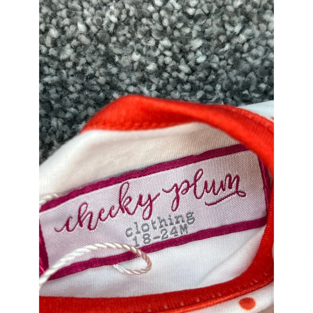 Cheeky Plum NWT Christmas Tunic and Red Ruffle Legging Set Girls 18-24M